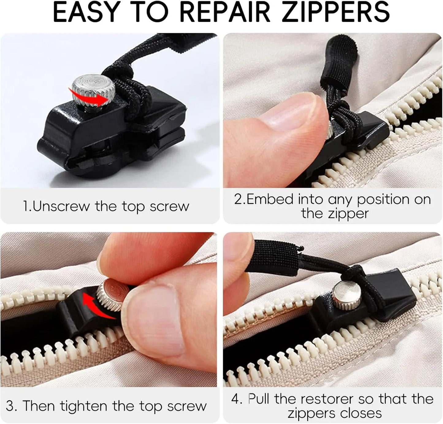 Zipper Repair Kit – 5pcs Set